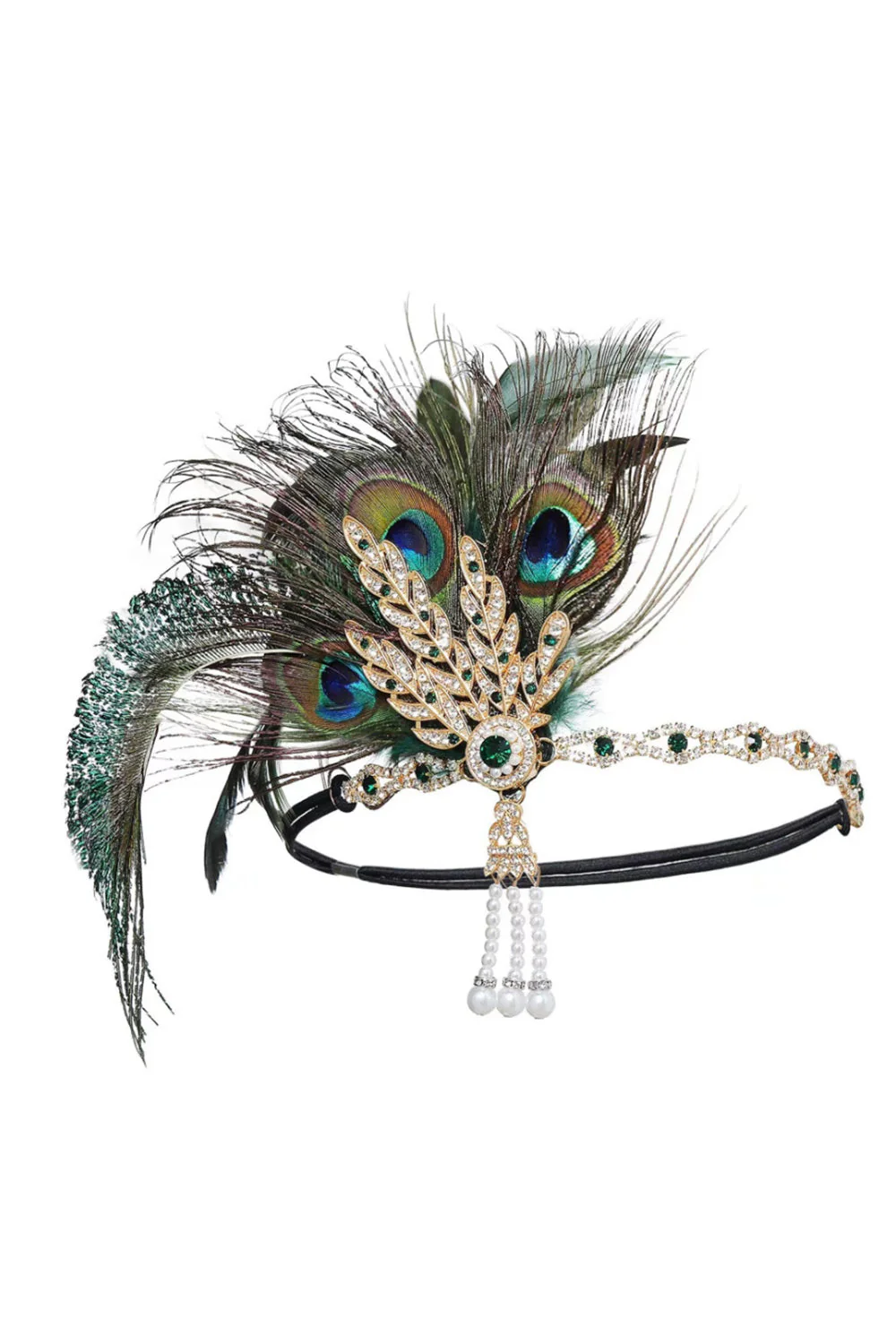 1920s Flapper Zielony pięcioczęściowy zestaw akcesoriów - Image 2