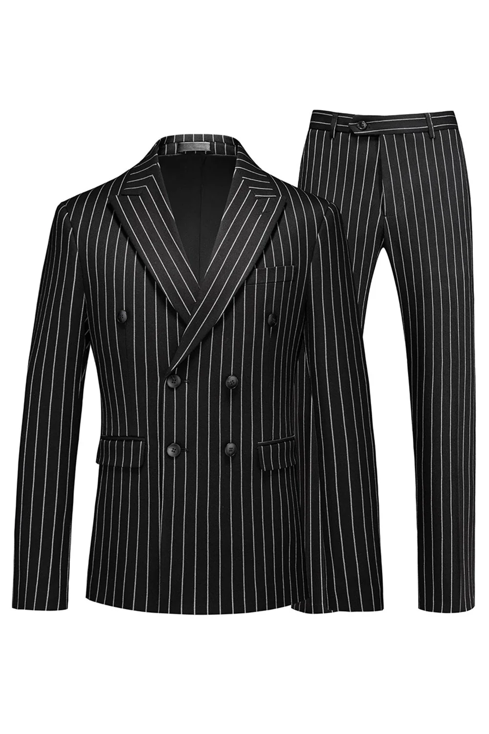 2-częściowe męskie garnitury z klapami Blue Peak Lapel - Image 11
