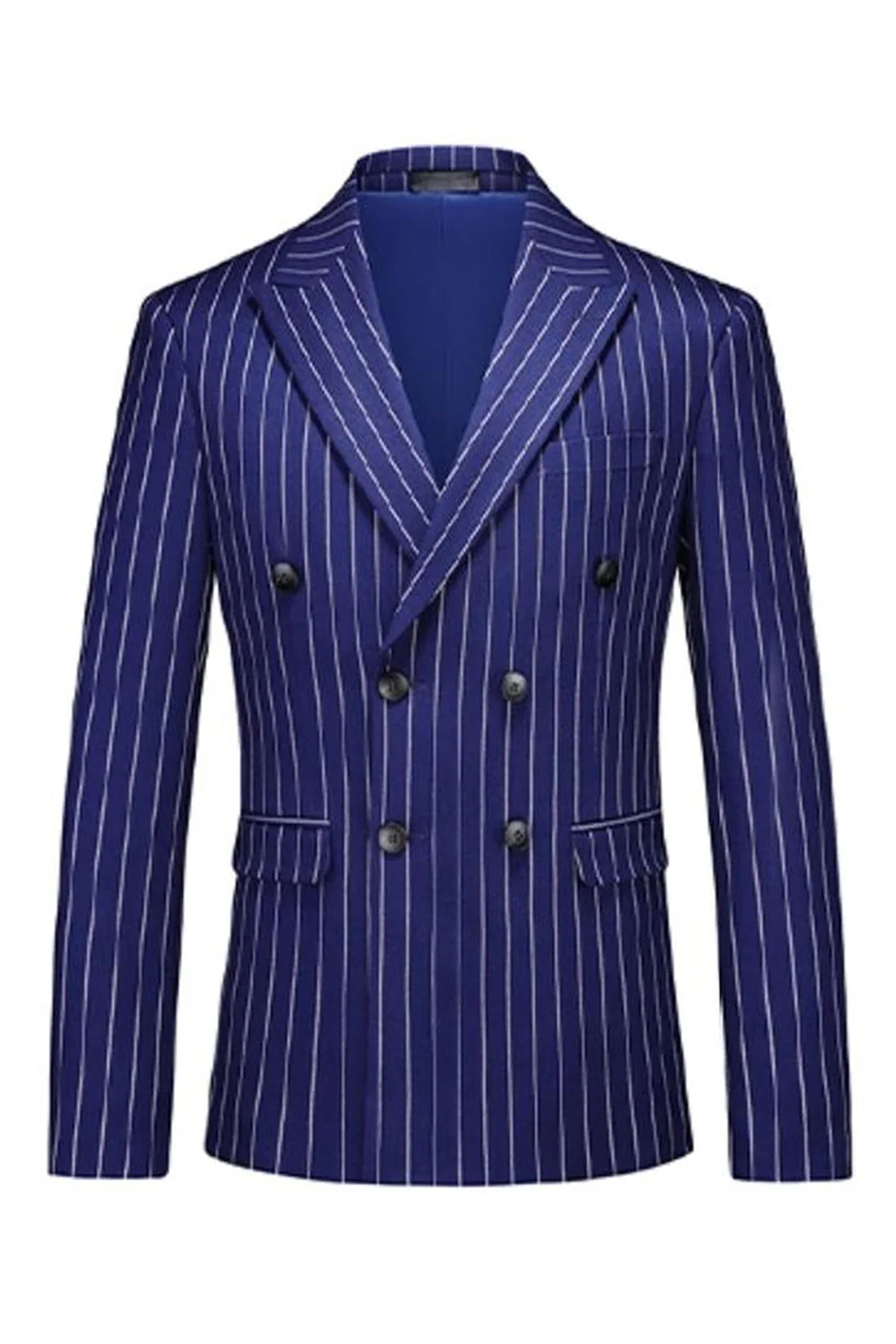 2-częściowe męskie garnitury z klapami Blue Peak Lapel - Image 2
