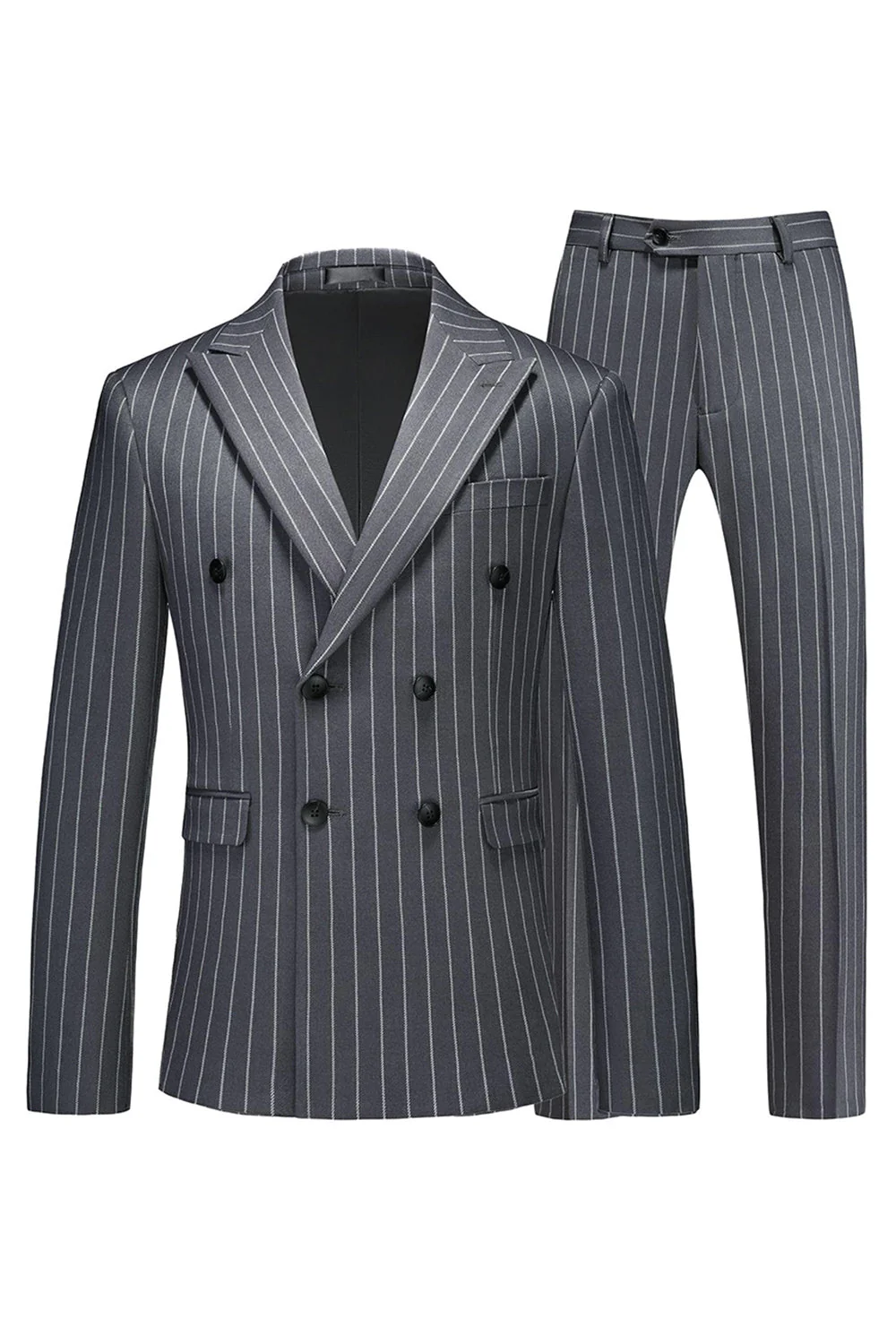 2-częściowe męskie garnitury z klapami Blue Peak Lapel - Image 6
