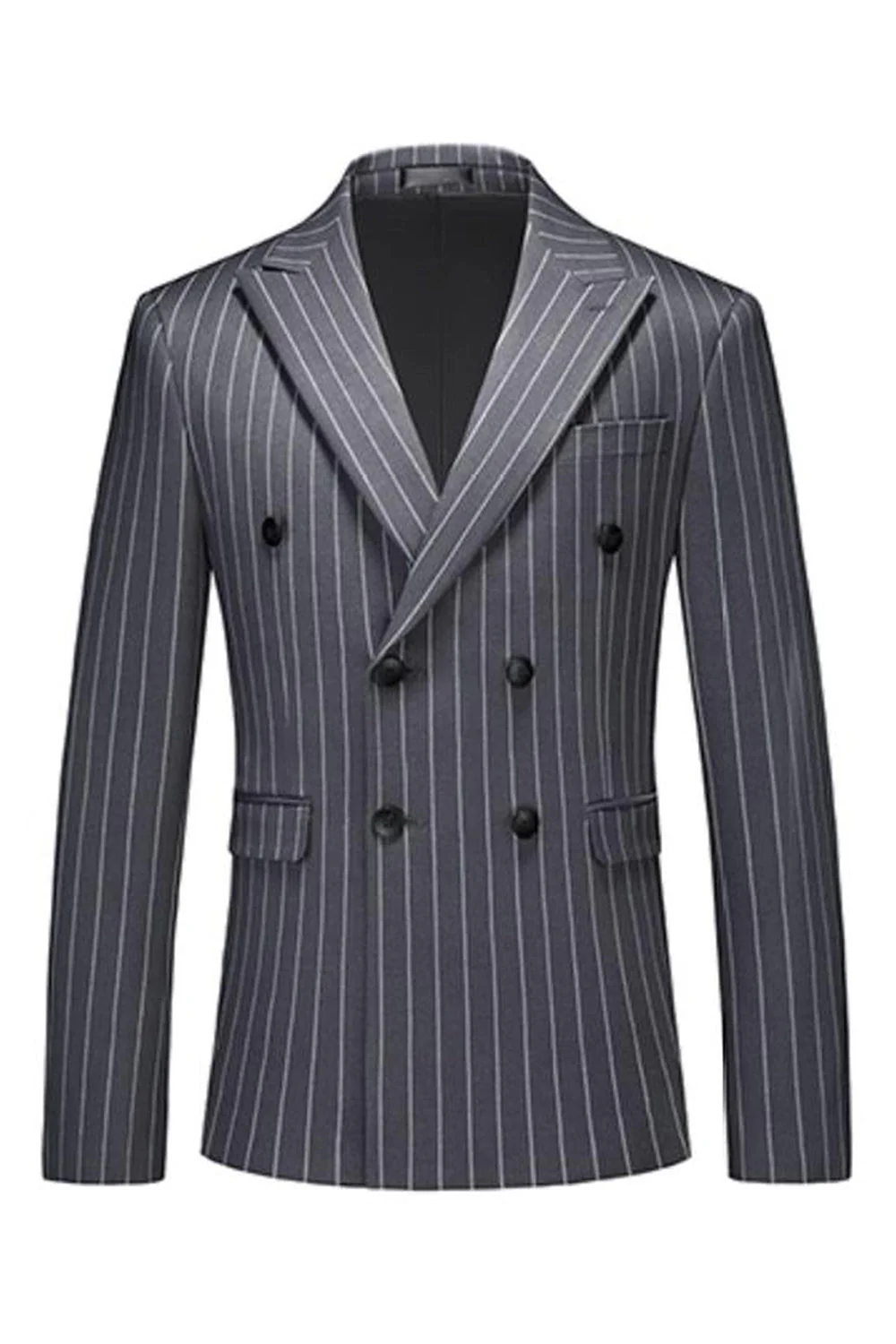 2-częściowe męskie garnitury z klapami Blue Peak Lapel - Image 7