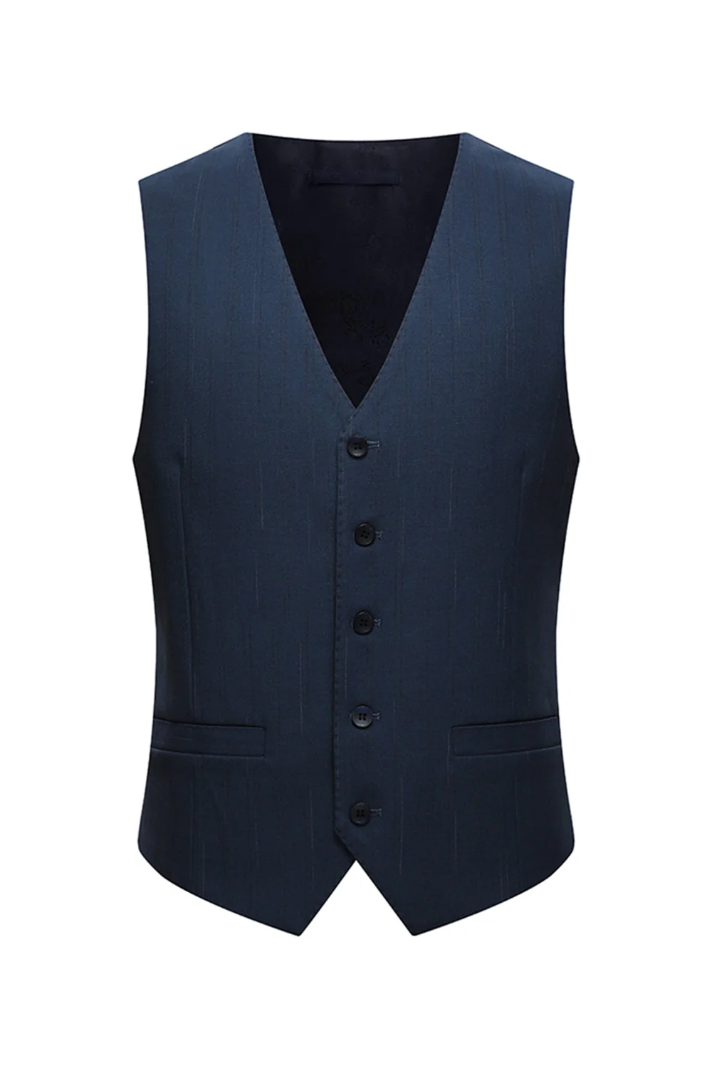 3-częściowe jednorzędowe męskie garnitury z klapami slim fit i klapami w szpiku - Image 5