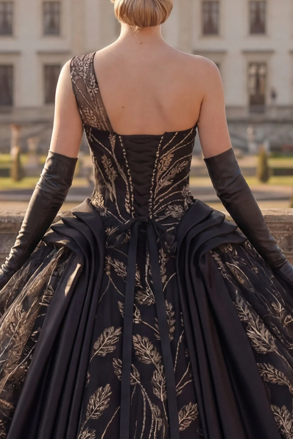 balowa suknia na jedno ramię, aplikowana z Quinceanera - Image 4