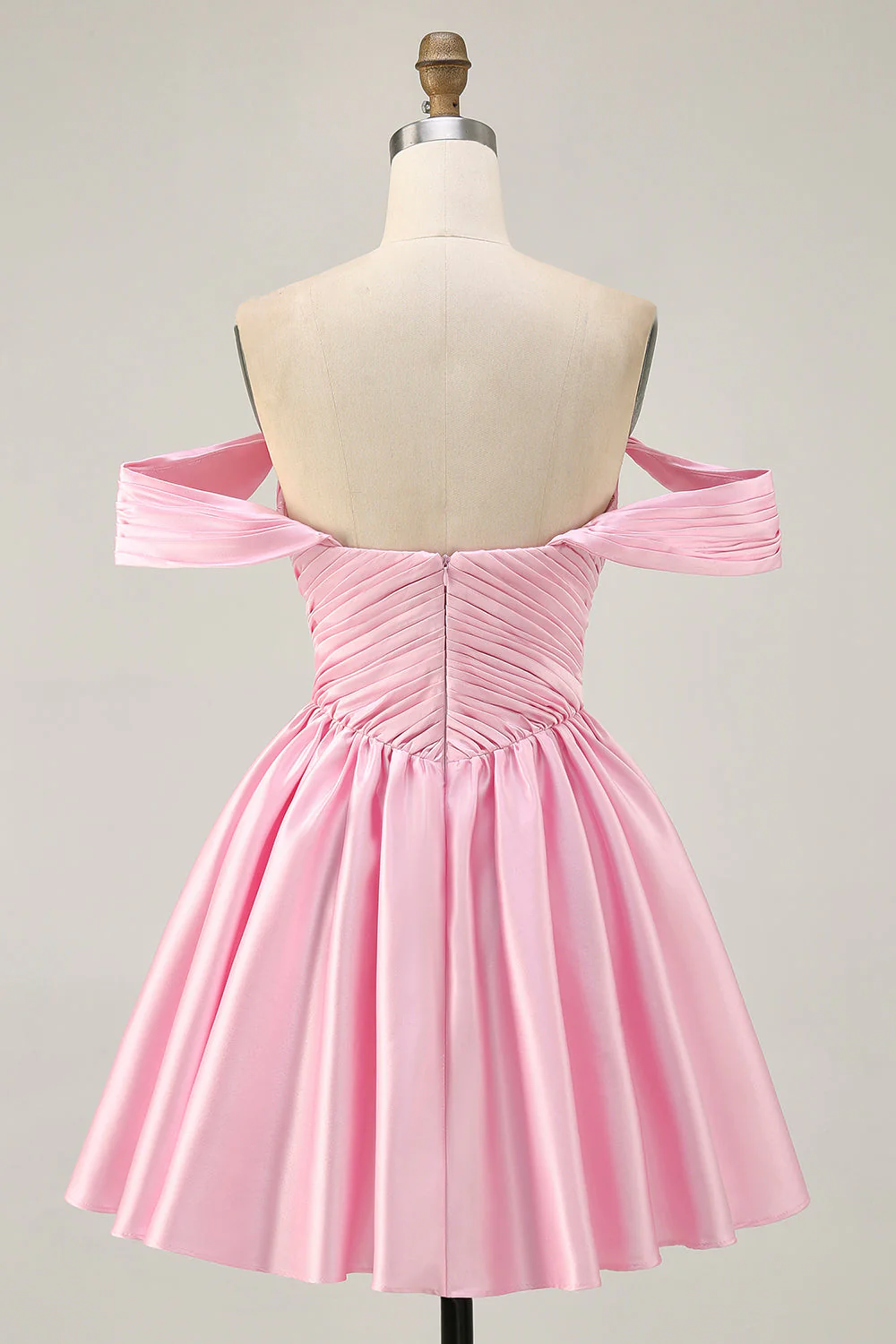 Biała krótka sukienka z ruchami na powrót do domu - Image 8