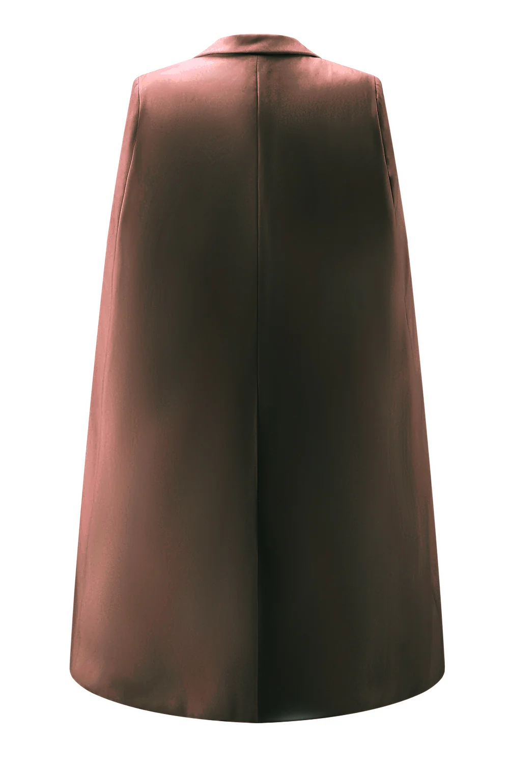 Biała mini sukienka do pracy z klapami bodycon z klapami i peleryną - Image 4