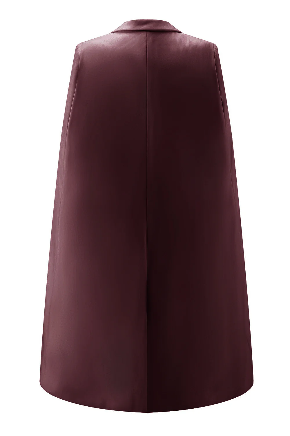 Biała mini sukienka do pracy z klapami bodycon z klapami i peleryną - Image 6