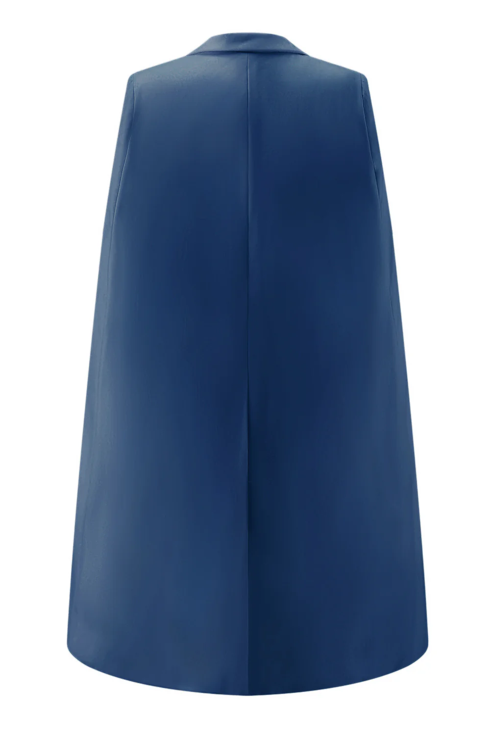 Biała mini sukienka do pracy z klapami bodycon z klapami i peleryną - Image 8