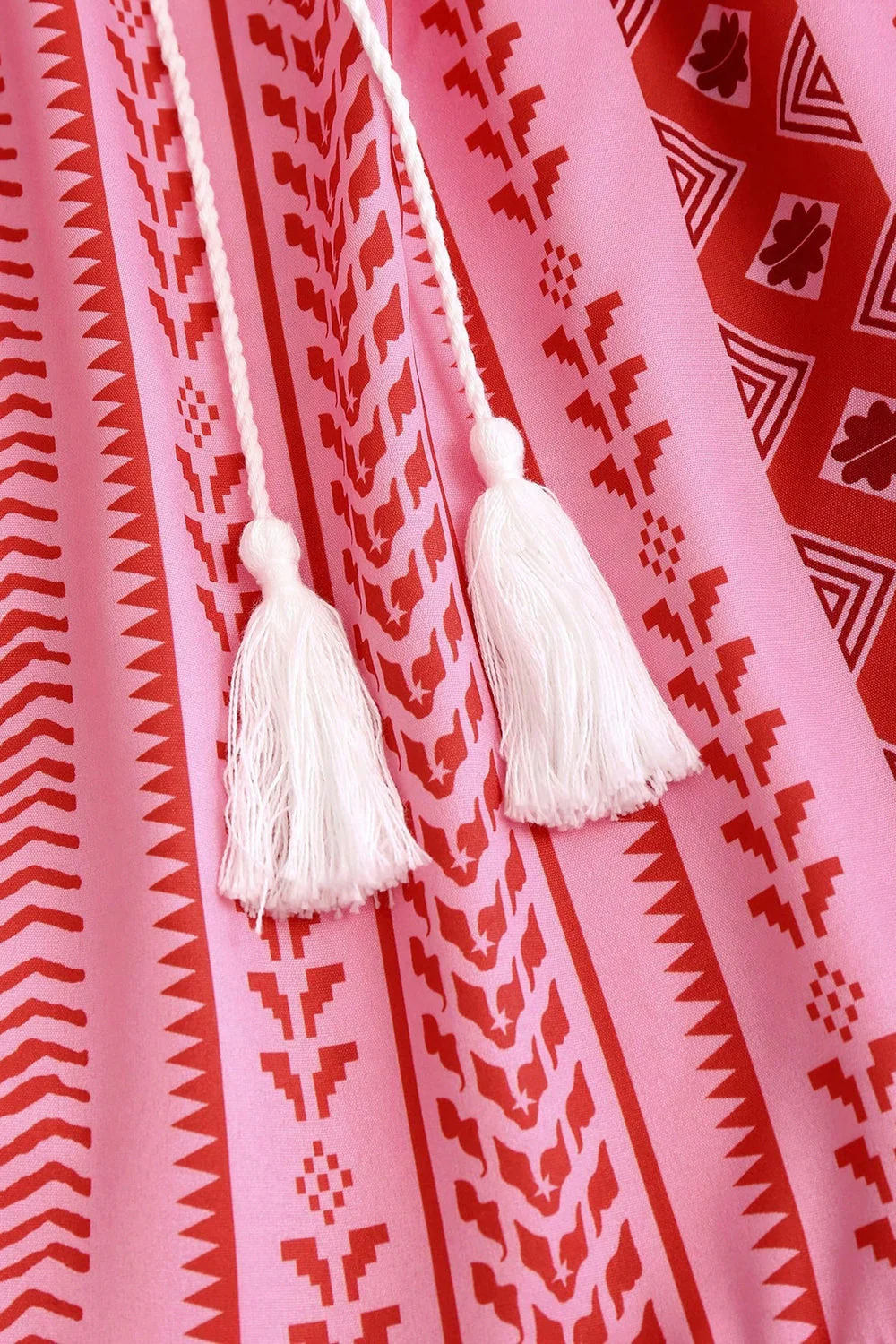 Biała niebieska letnia sukienka w kwiaty na szyi A line - Image 10