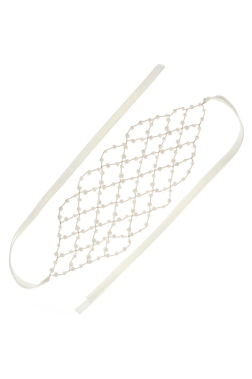 Białe perłowe opaski na głowę Bridal Headpieces - Image 2