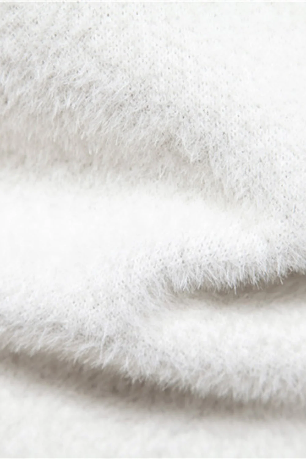 Biały męski sweter z okrągłym dekoltem Slim Fit - Image 6