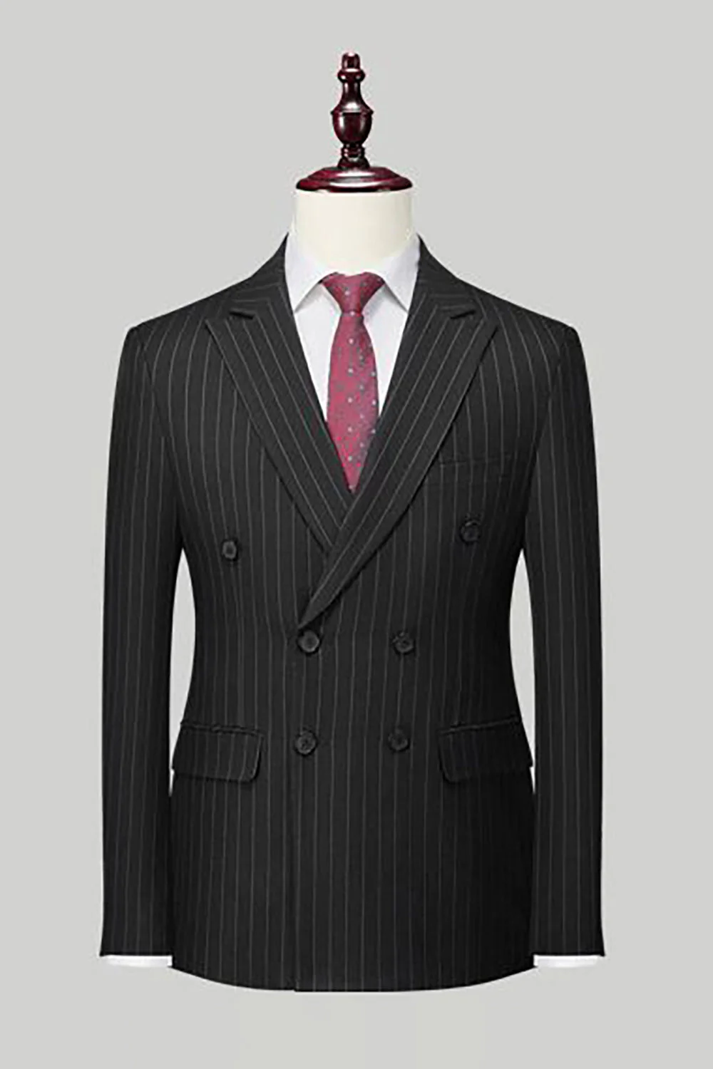 Black Peak Lapel 2-częściowe męskie garnitury - Image 3