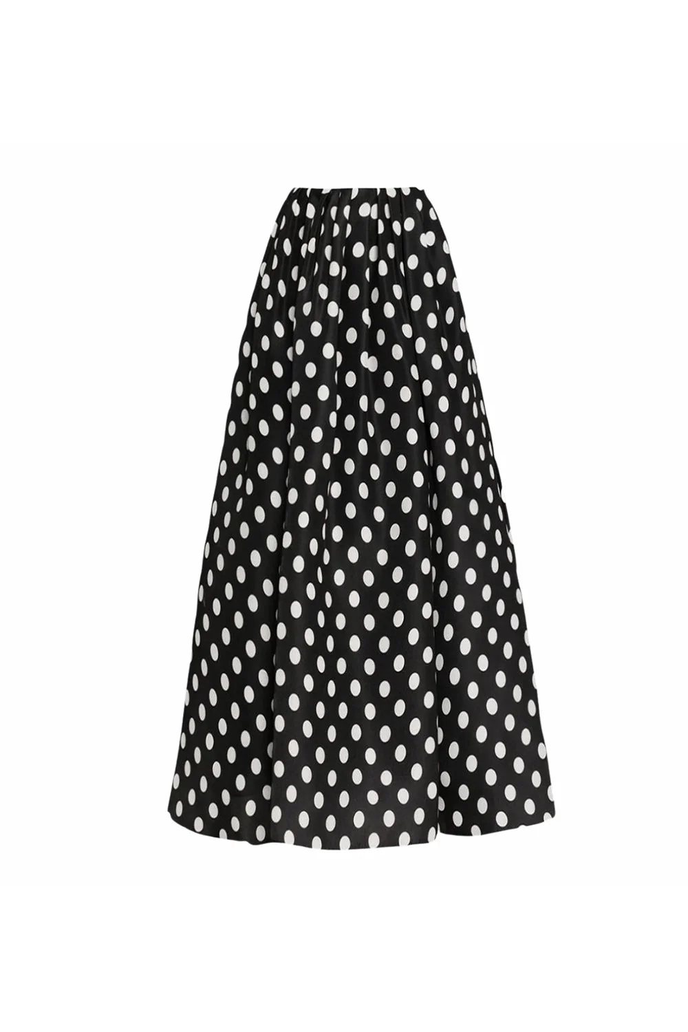 Black White Dots – 2-częściowy kostium kąpielowy bez ramiączek z falbanami i zakrywczą spódnicą - Image 3