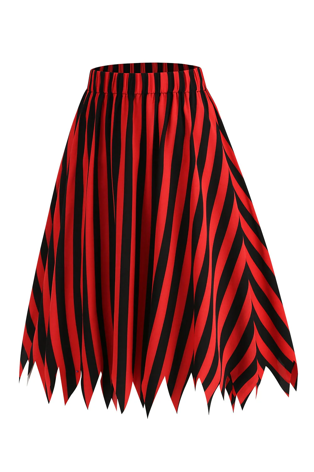 Blok Kolorów W Paski Z Nadrukiem Casual Novelty Pirate Costume Spódnica - Image 5
