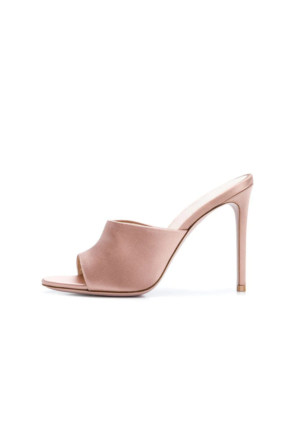 Damskie Buty Na Wysokim Obcasie W Kolorze Różu Z Odkrytymi Palcami - Image 2