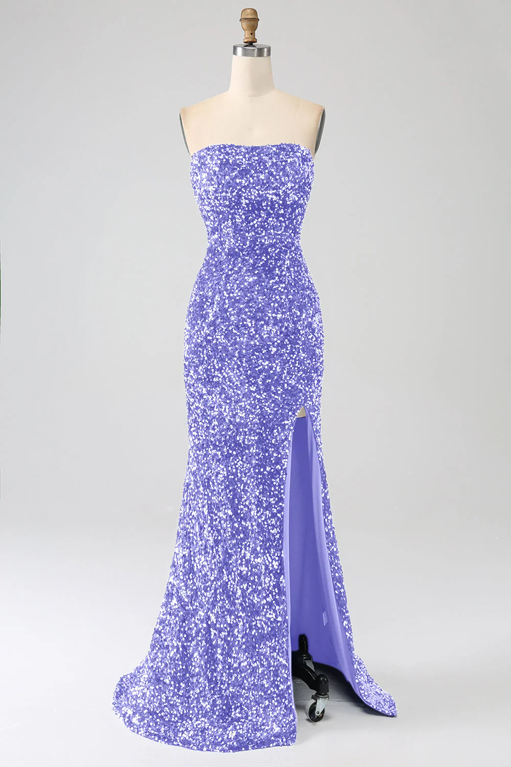 Błyszcząca Królewski Niebieski Sukienki Syrenka Na Studniówke z Rozcięciem - Image 11