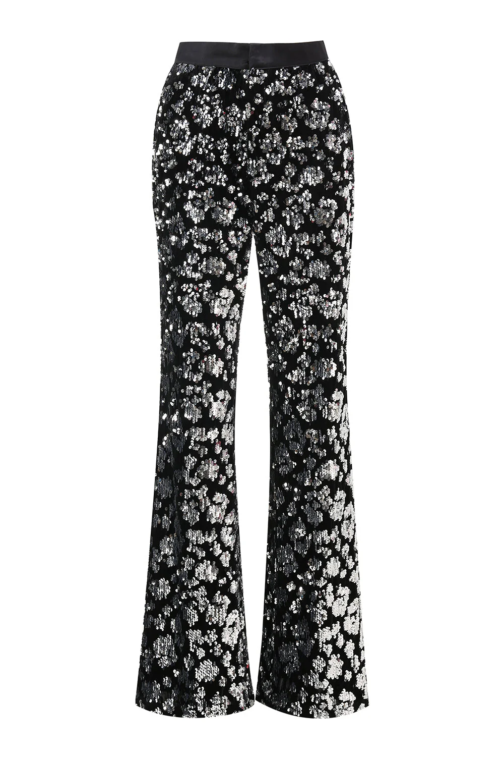 Błyszczący 2-częściowy damski garnitur na studniówkę Slim Fit z szarfą - Image 4