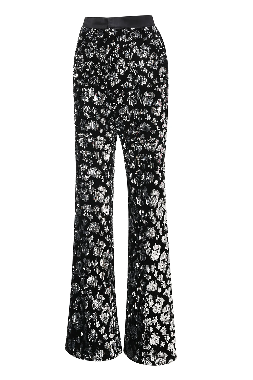 Błyszczący 2-częściowy damski garnitur na studniówkę Slim Fit z szarfą - Image 9