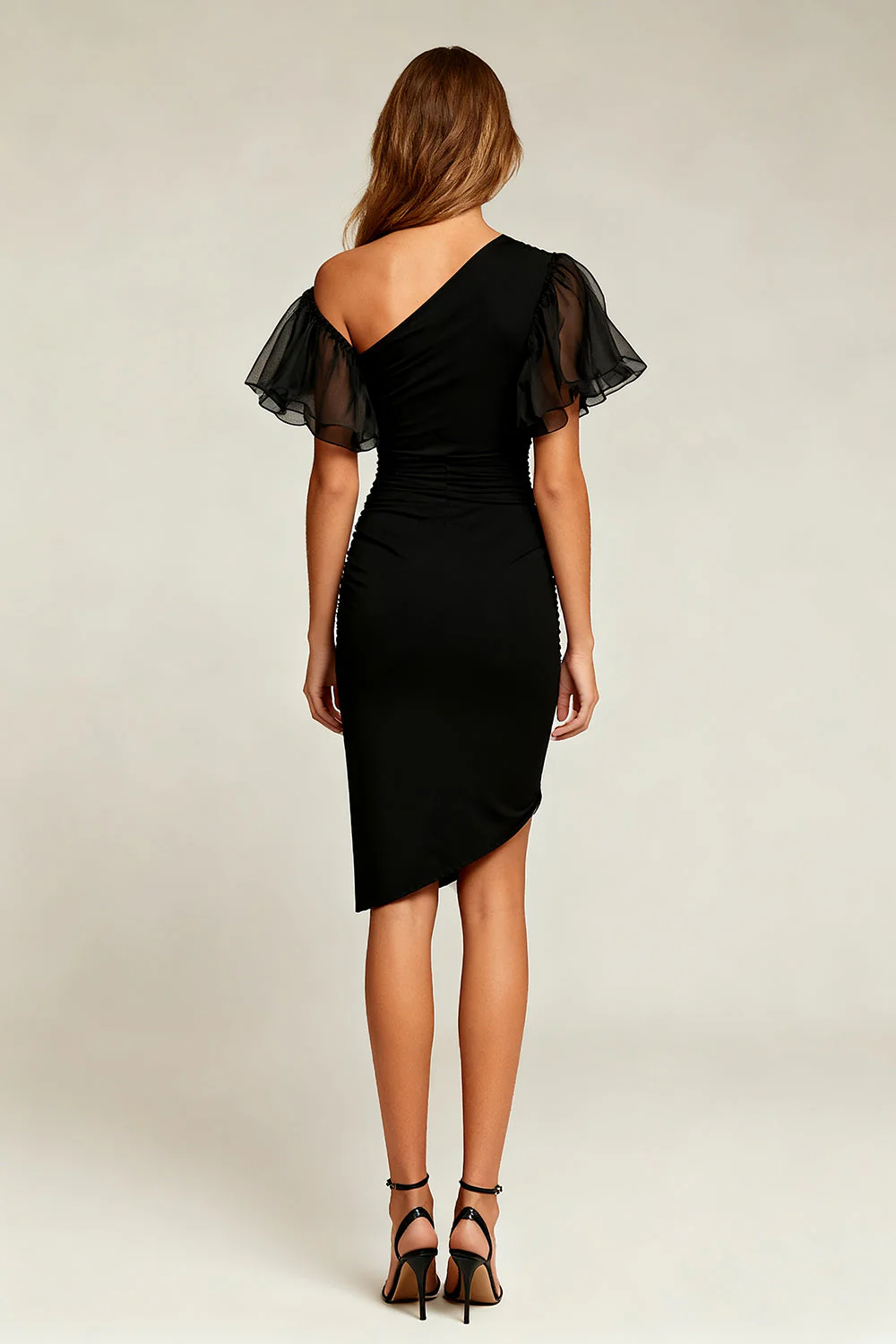 Bodycon Potargana Wysoka Niska Mała Sukienka - Image 2
