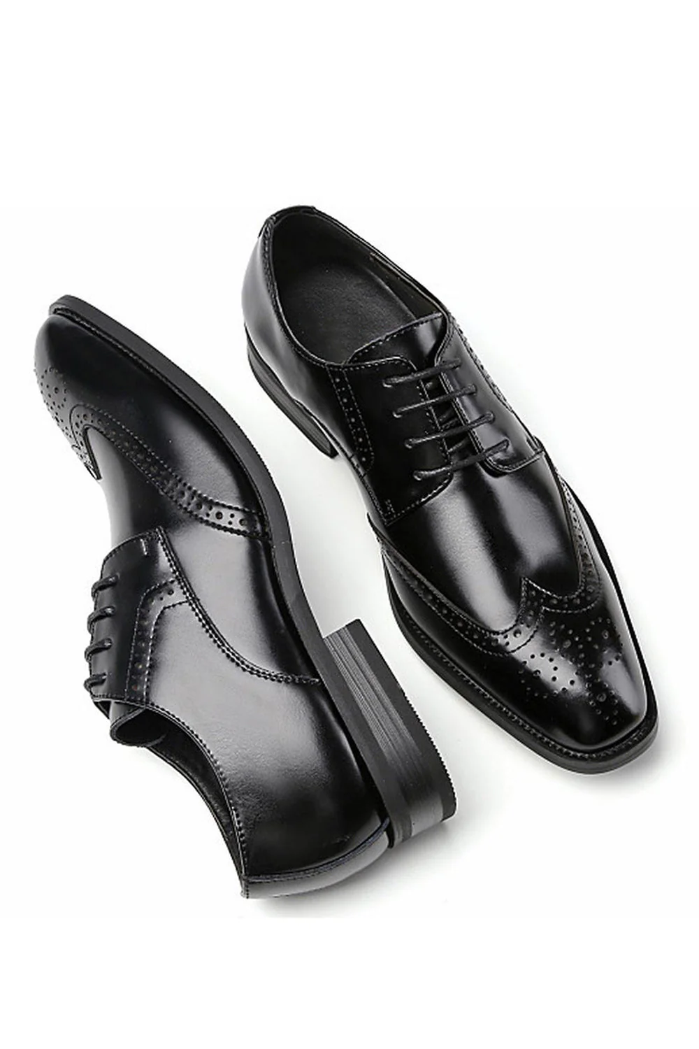 Brązowe skórzane męskie buty z sznurowadłami - Image 6