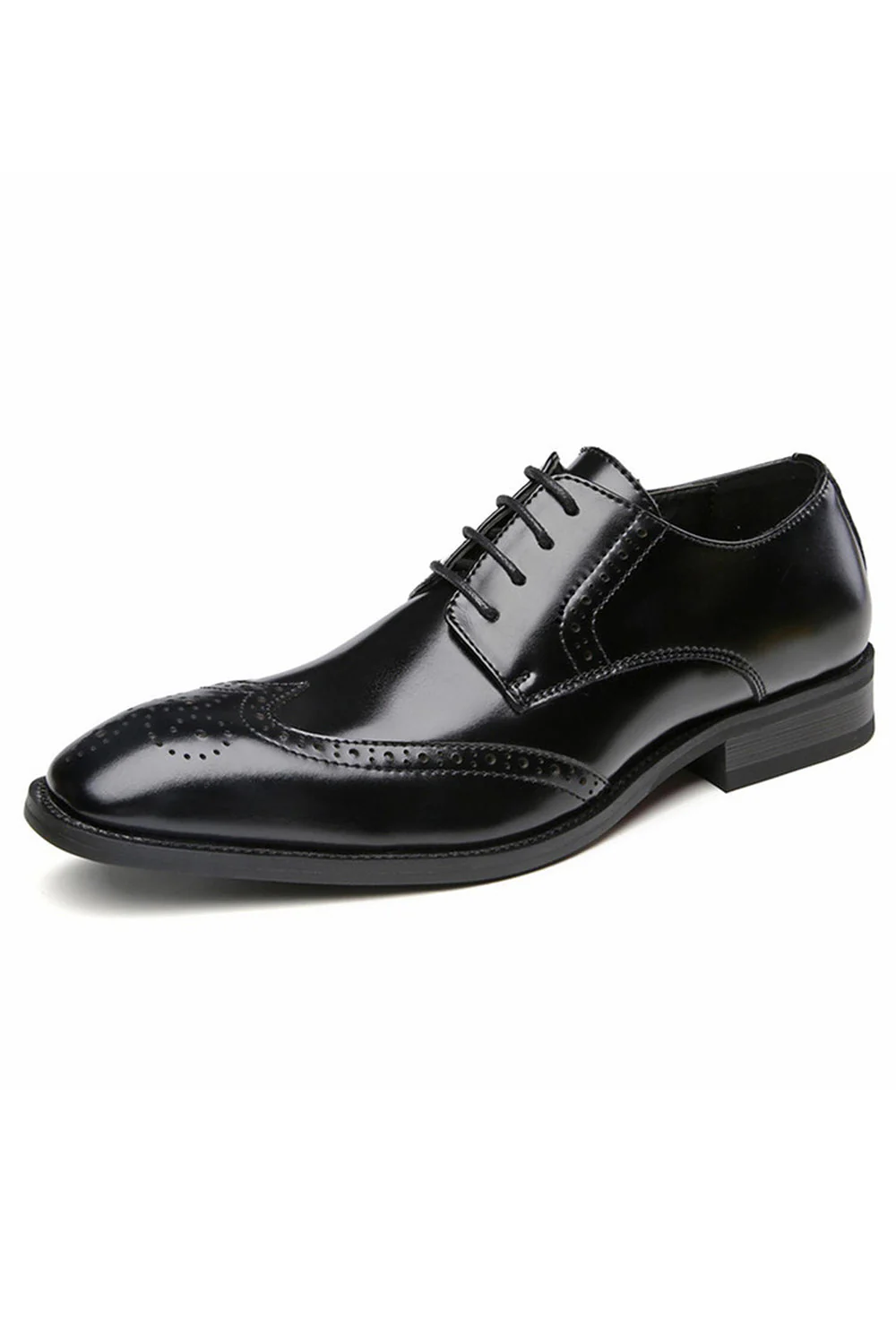 Brązowe skórzane męskie buty z sznurowadłami - Image 7