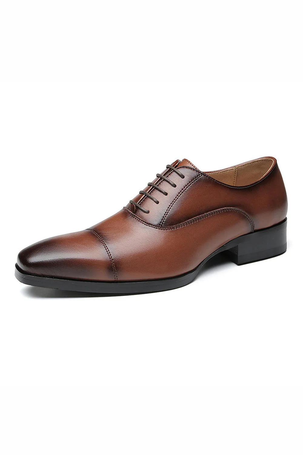 Brązowe sznurowadła męskie męskie buty imprezowe - Image 3