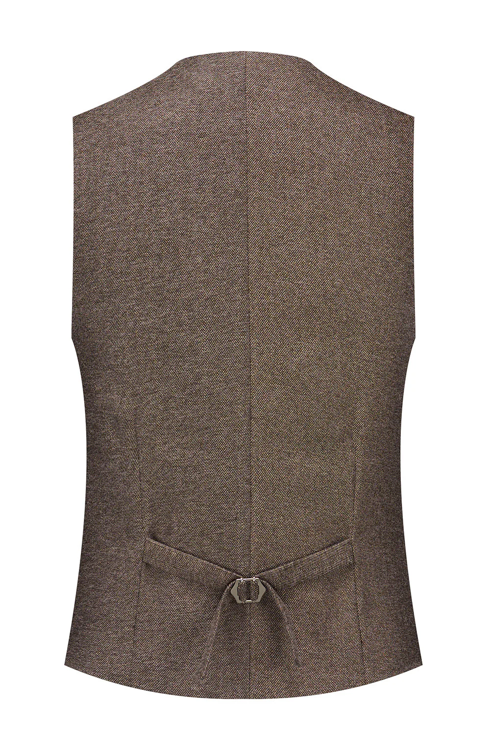 Brązowy 3-częściowy garnitur męski Slim Fit Garnitur drużbów - Image 9