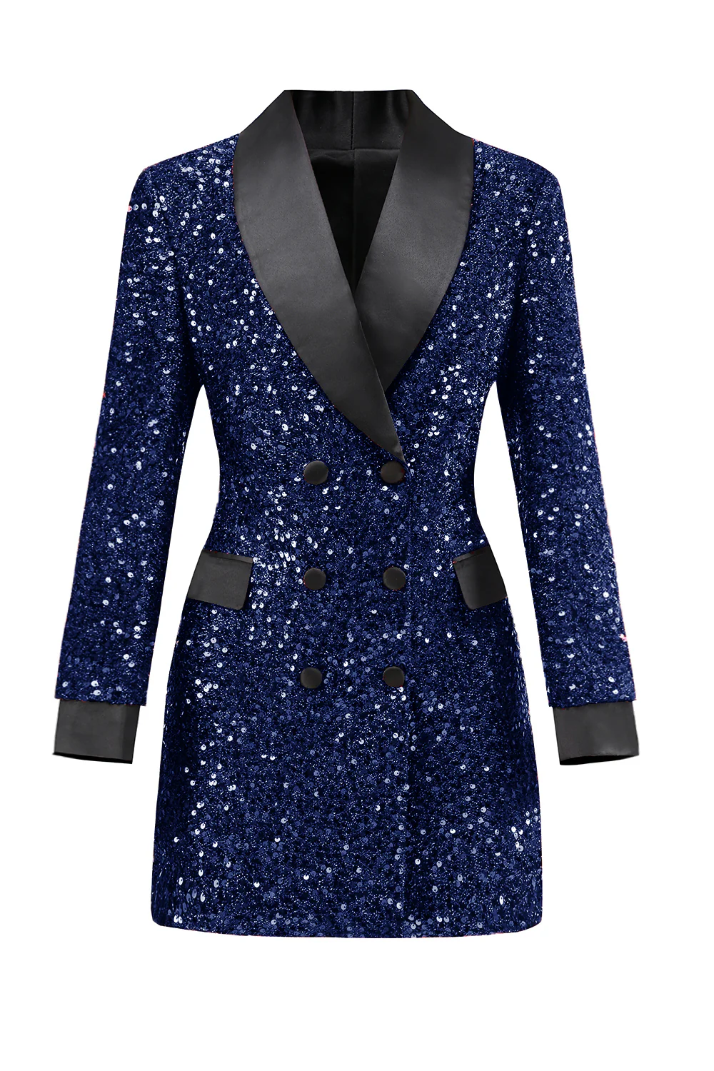 Błyszcząca bordowa marynarka damska bodycon maxi - Image 18