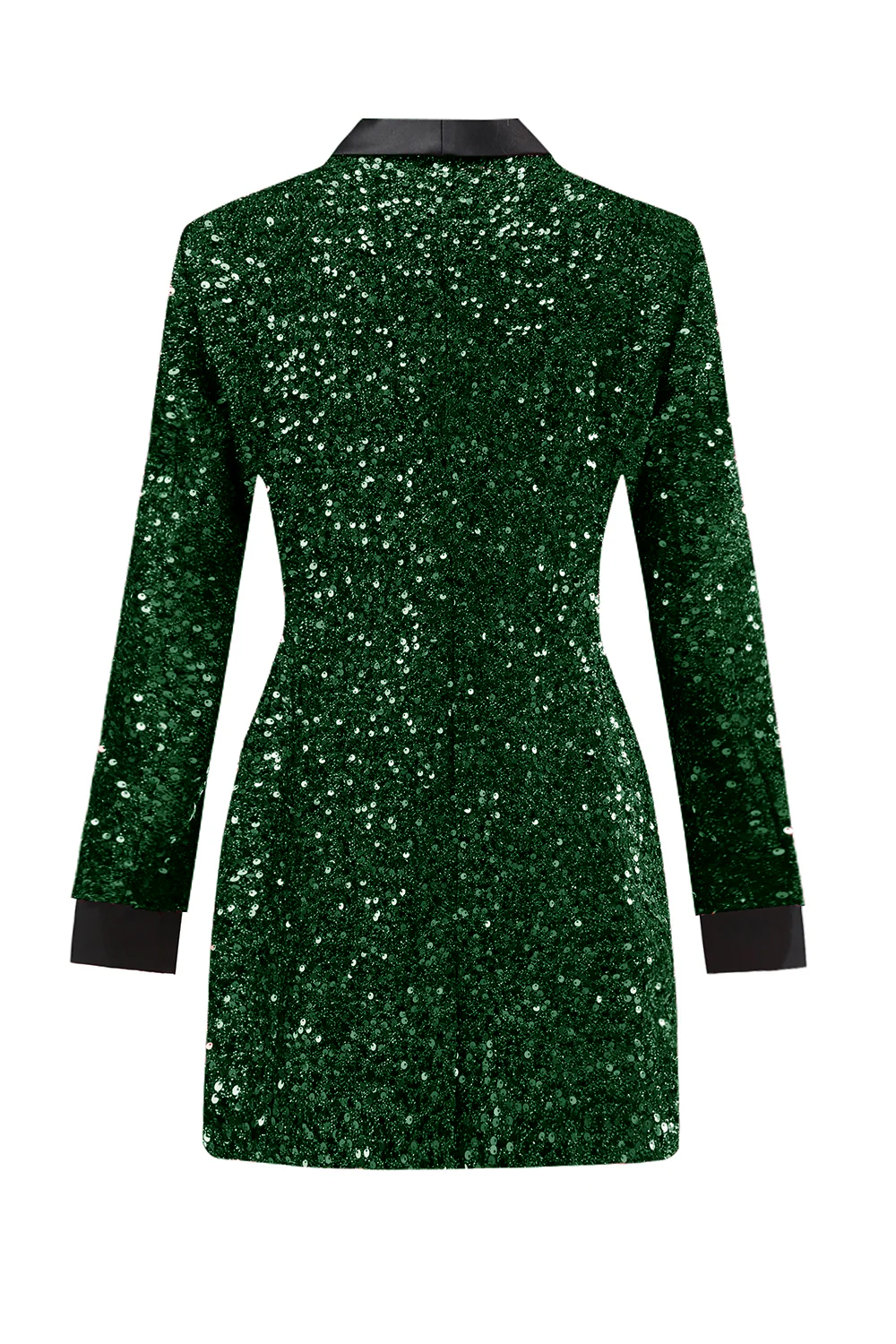 Błyszcząca bordowa marynarka damska bodycon maxi - Image 10