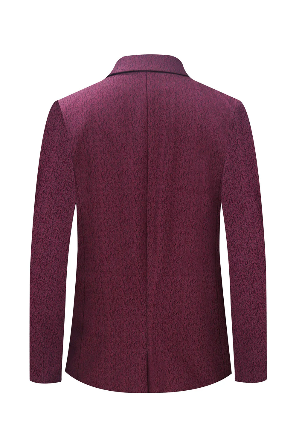 Burgundy Peak Lapel 2 sztuki Męskie garnitury na bal maturalny - Image 3