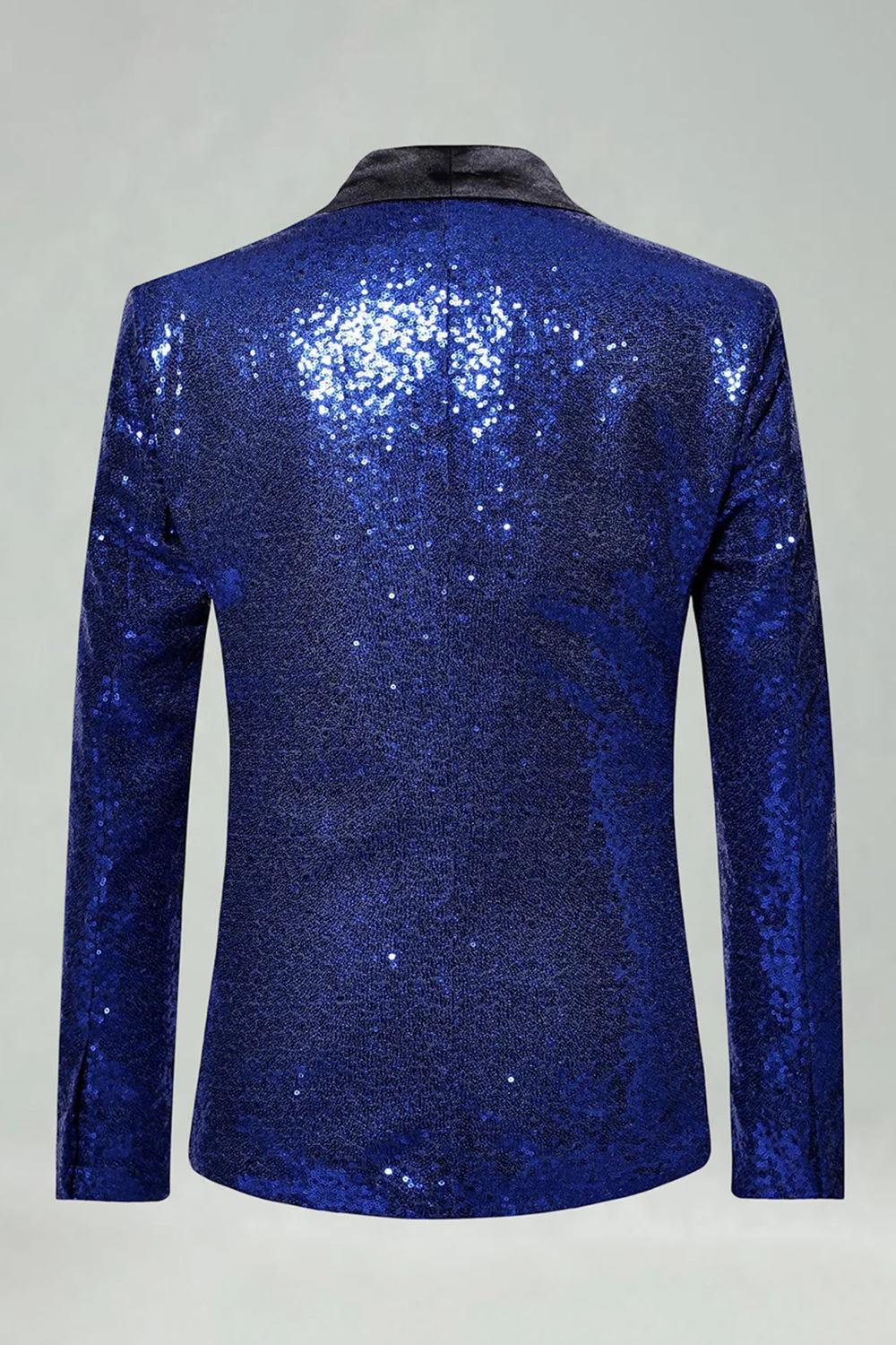 Cekinowy szal z klapą Royal Blue – męska marynarka na bal maturalny - Image 2