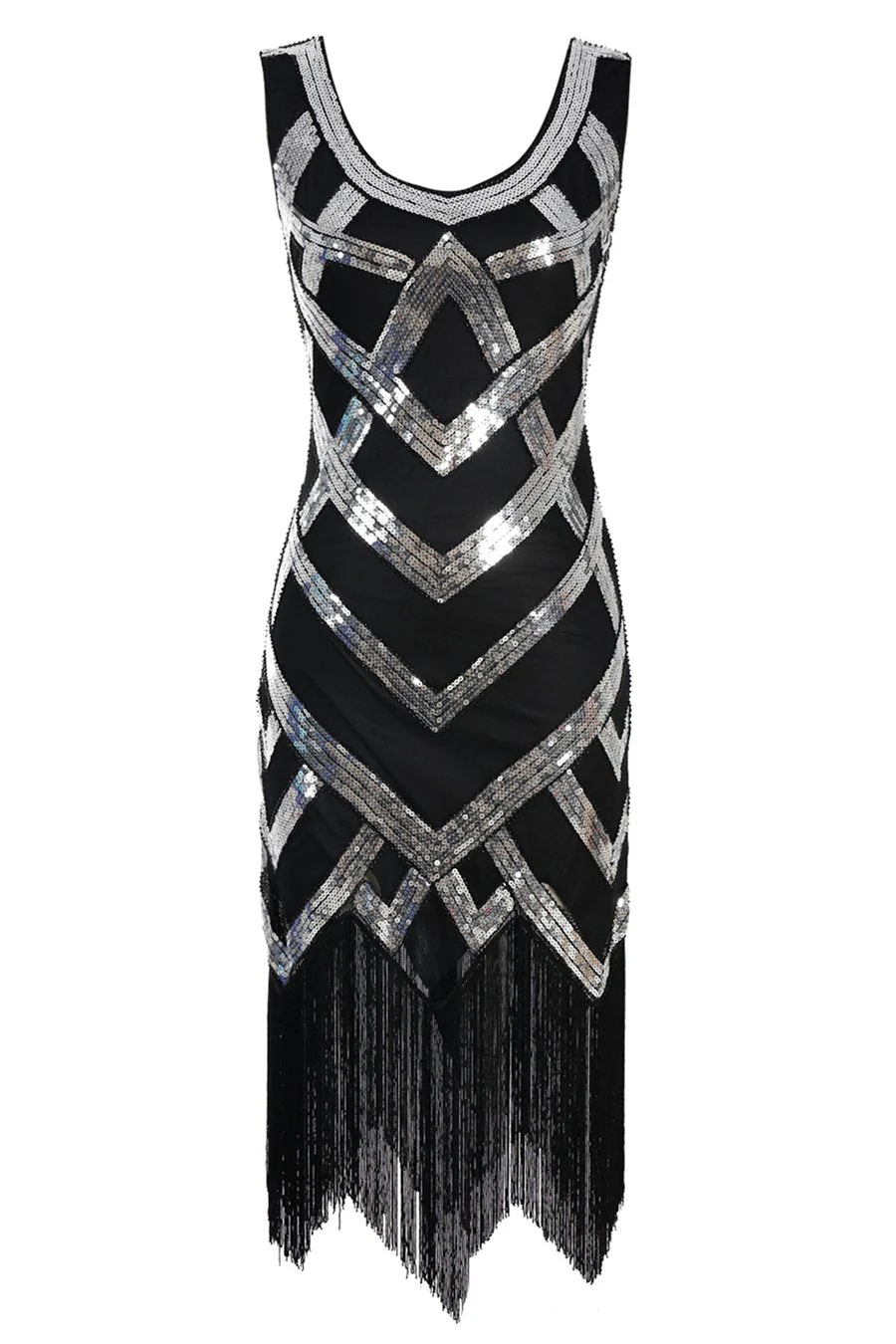 Cekiny 1920s Fringe Flapper Vintage Dress - Image 7