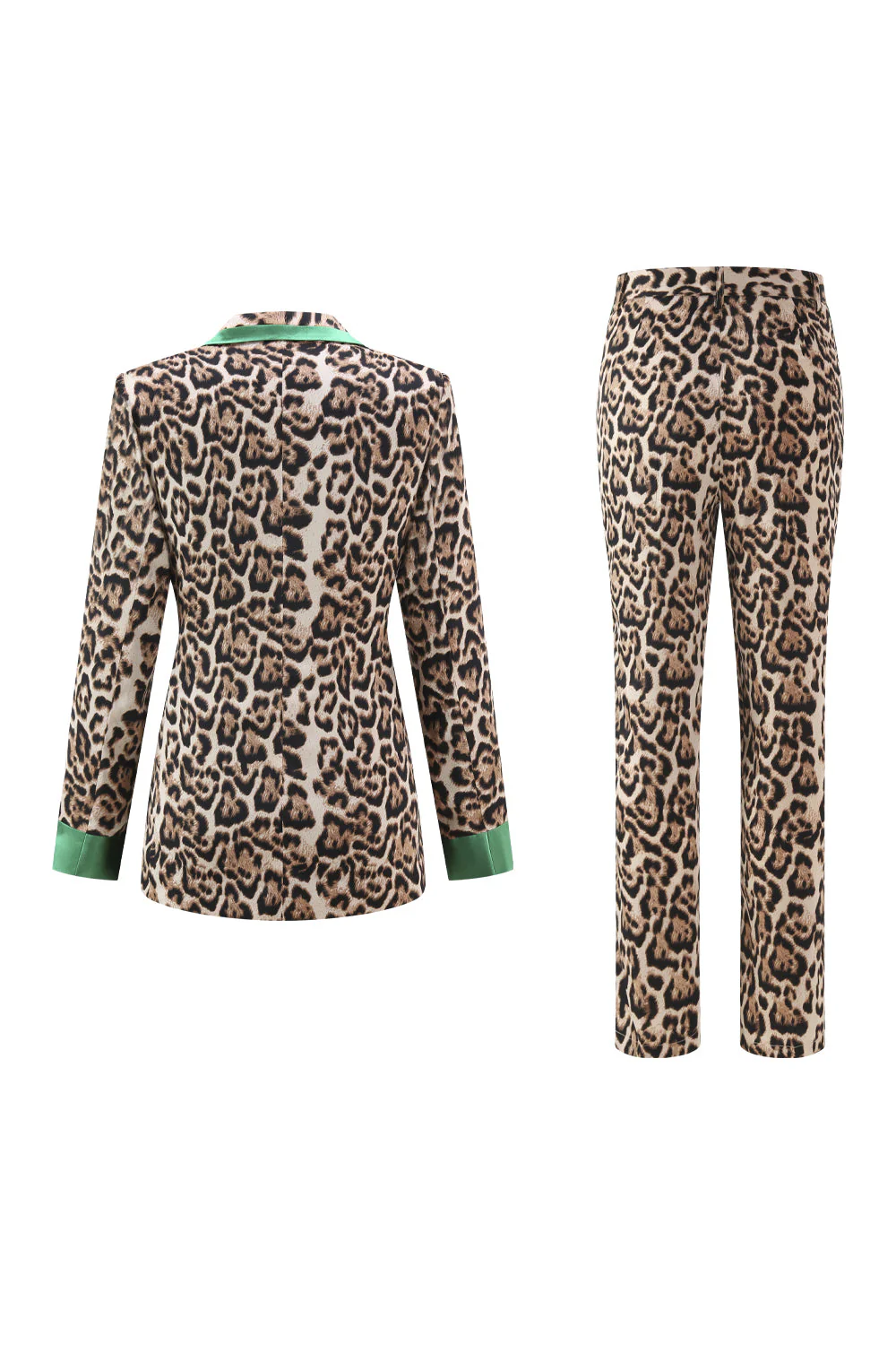 Coffee Leopard Peaked klapa 2 sztuki Garnitury na studniówkę - Image 2