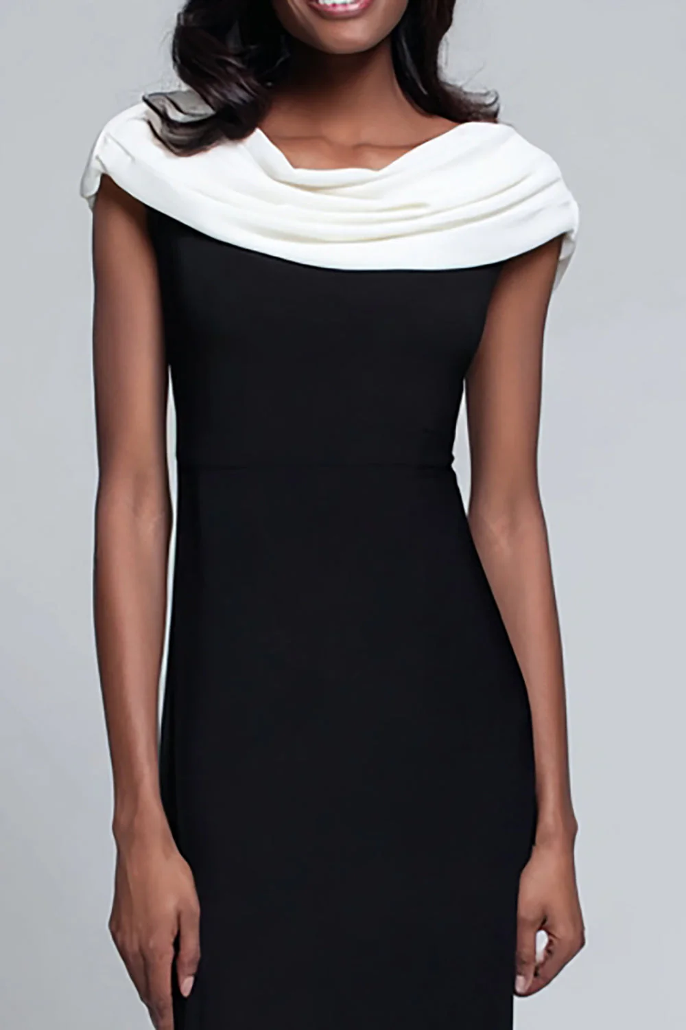 Cowl Neck Sheath Długa Formalna Sukienka - Image 2