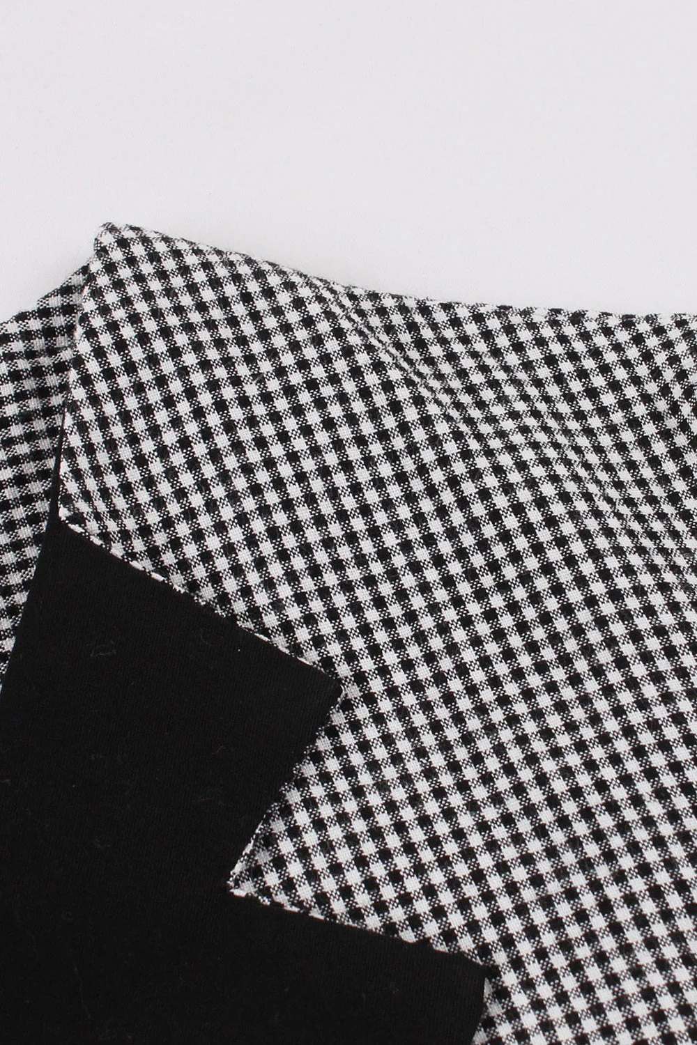 Czarna lapel Neck Plaid Vintage 1950s Sukienka - Image 4