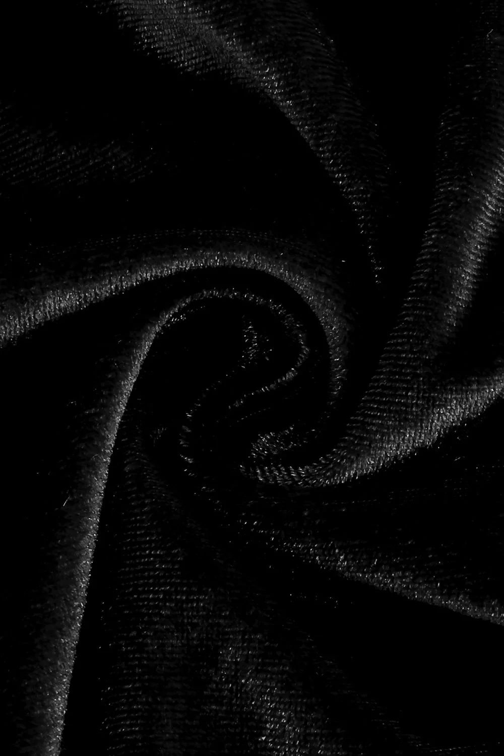 Czarna Sukienka Z Długim Rękawem Velvet Vintage - Image 4