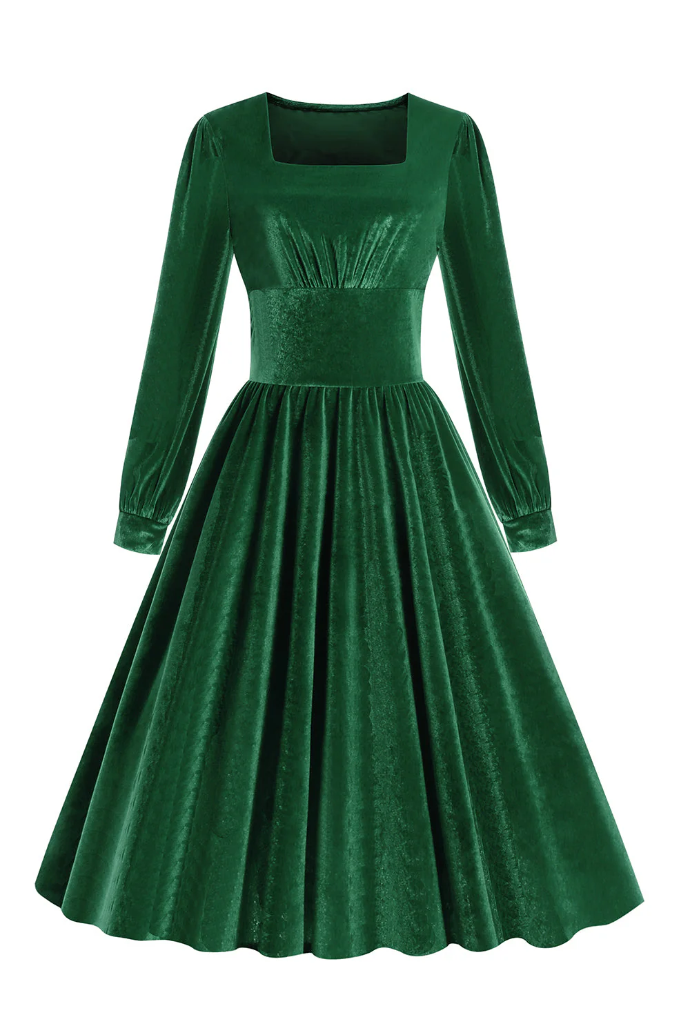 Czarna Sukienka Z Długim Rękawem Velvet Vintage - Image 5