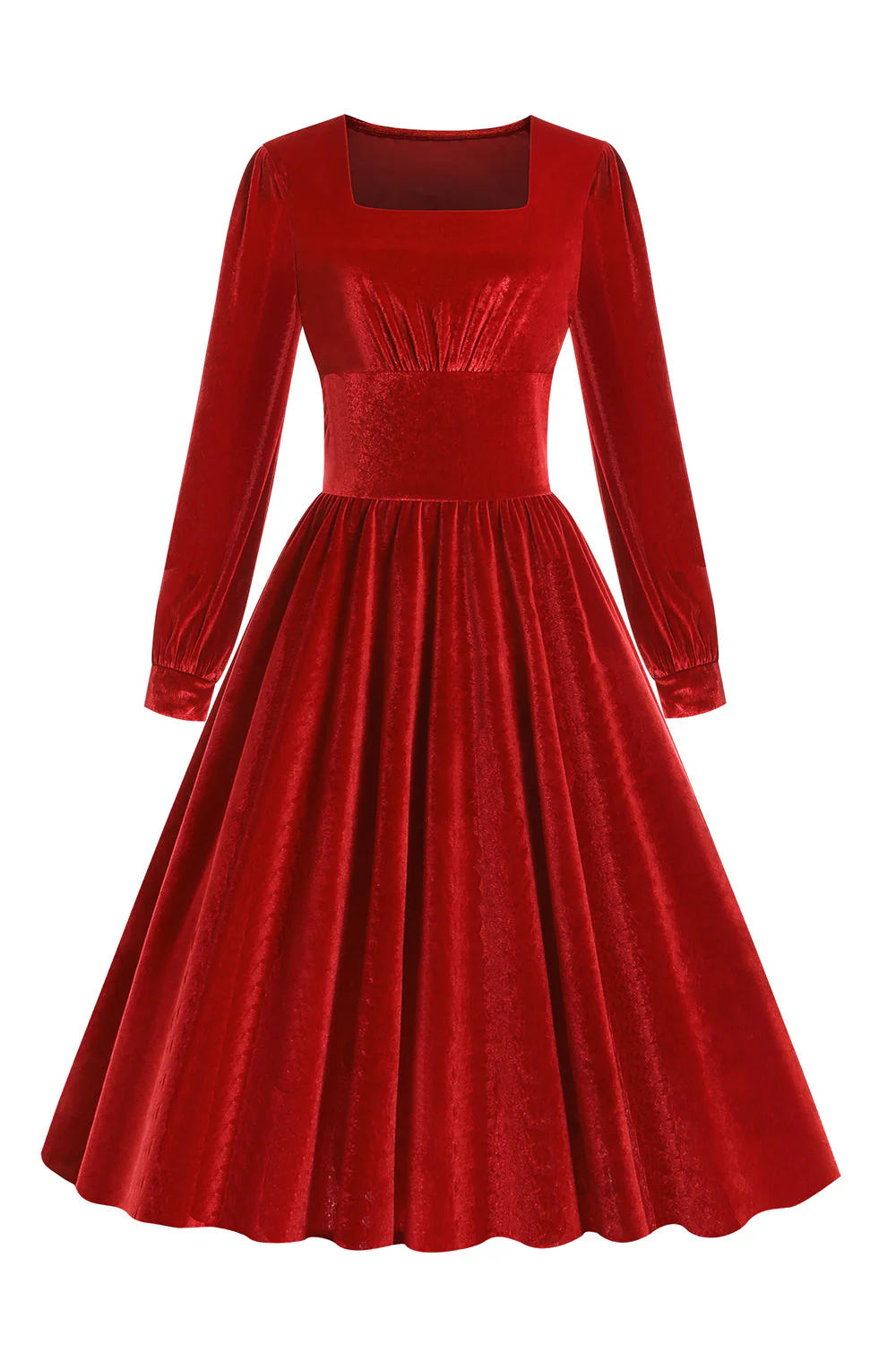 Czarna Sukienka Z Długim Rękawem Velvet Vintage - Image 6
