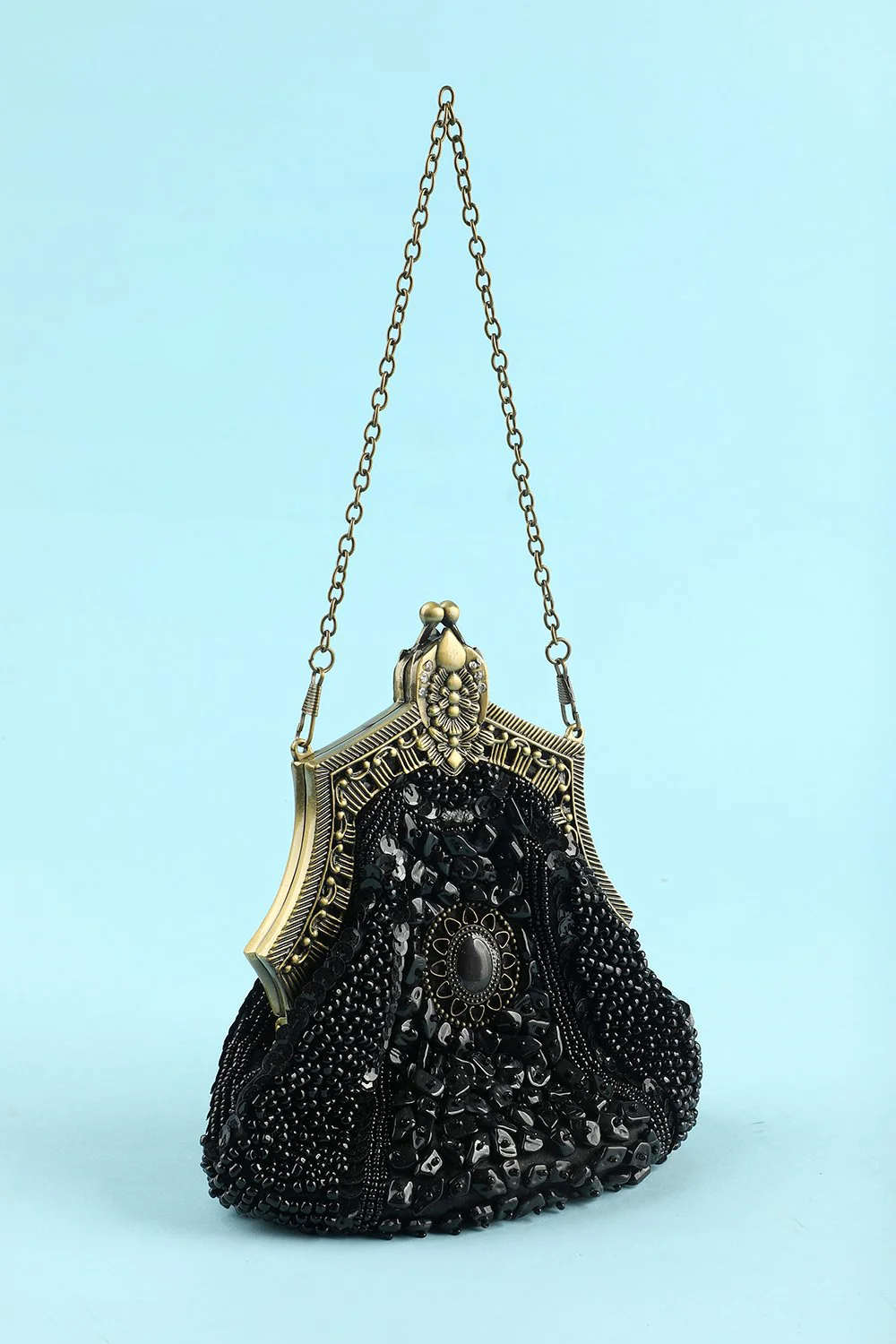 Czarna torba wieczorowa vintage - Image 2