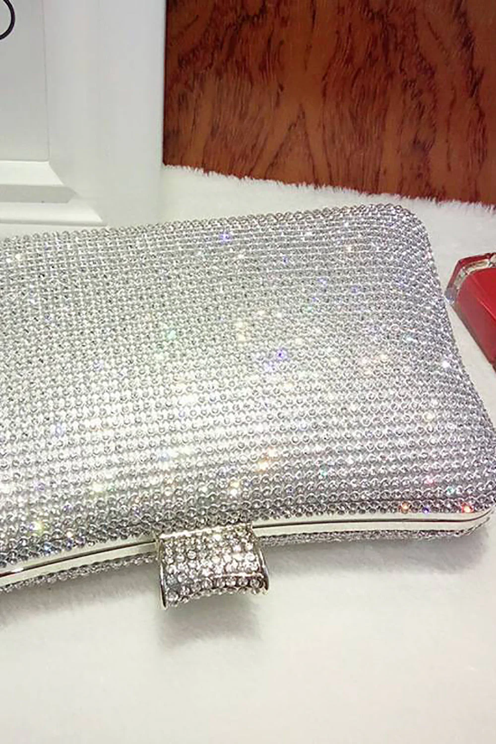 Czarna torebka wieczorowa Spakly Rhinestone - Image 10