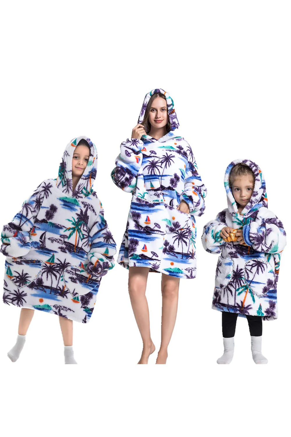 Czarna Truskawkowa Rodzina Dopasowana Flanelowa Oversize Bluza Z Kapturem Z Kapturem - Image 4