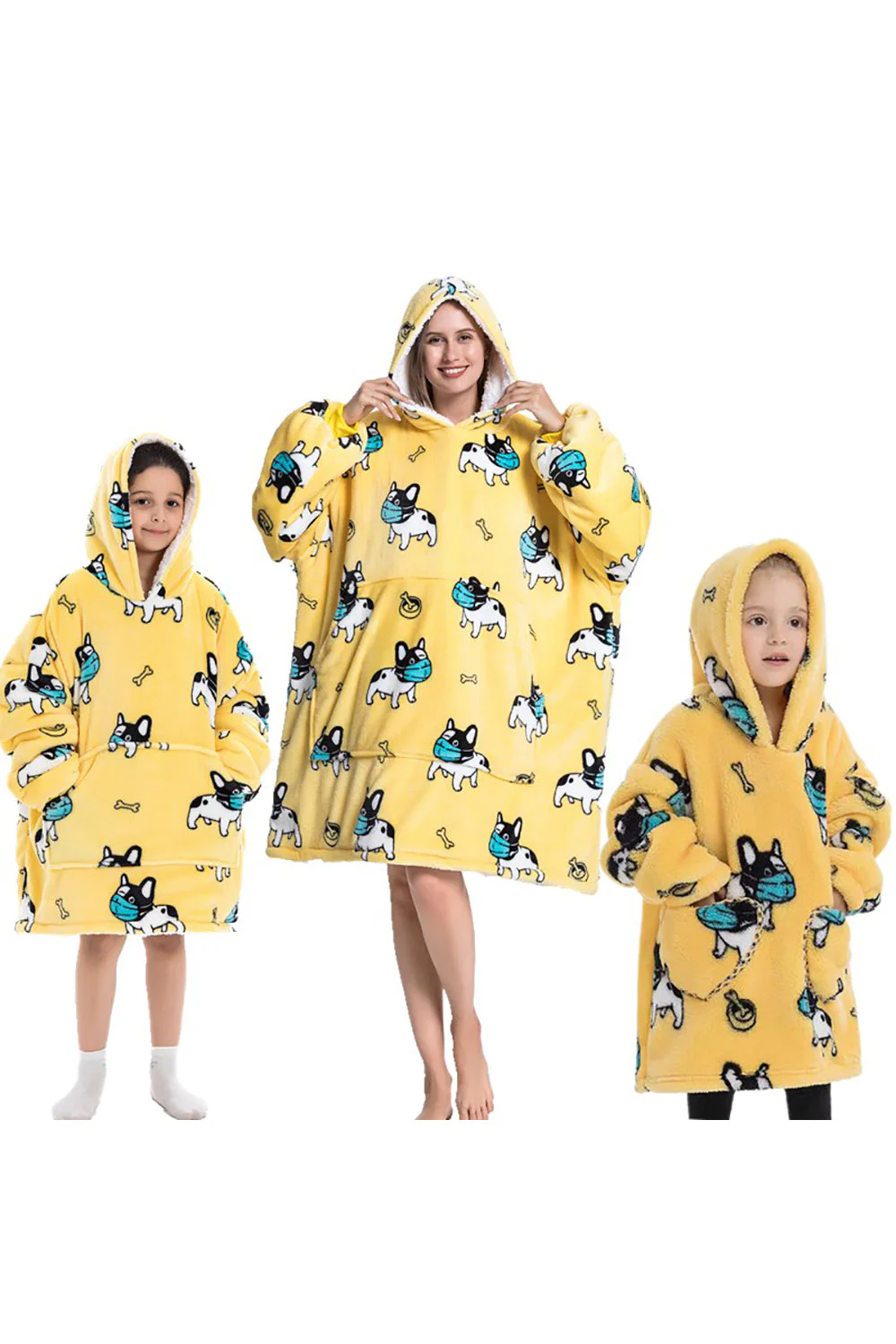 Czarna Truskawkowa Rodzina Dopasowana Flanelowa Oversize Bluza Z Kapturem Z Kapturem - Image 2
