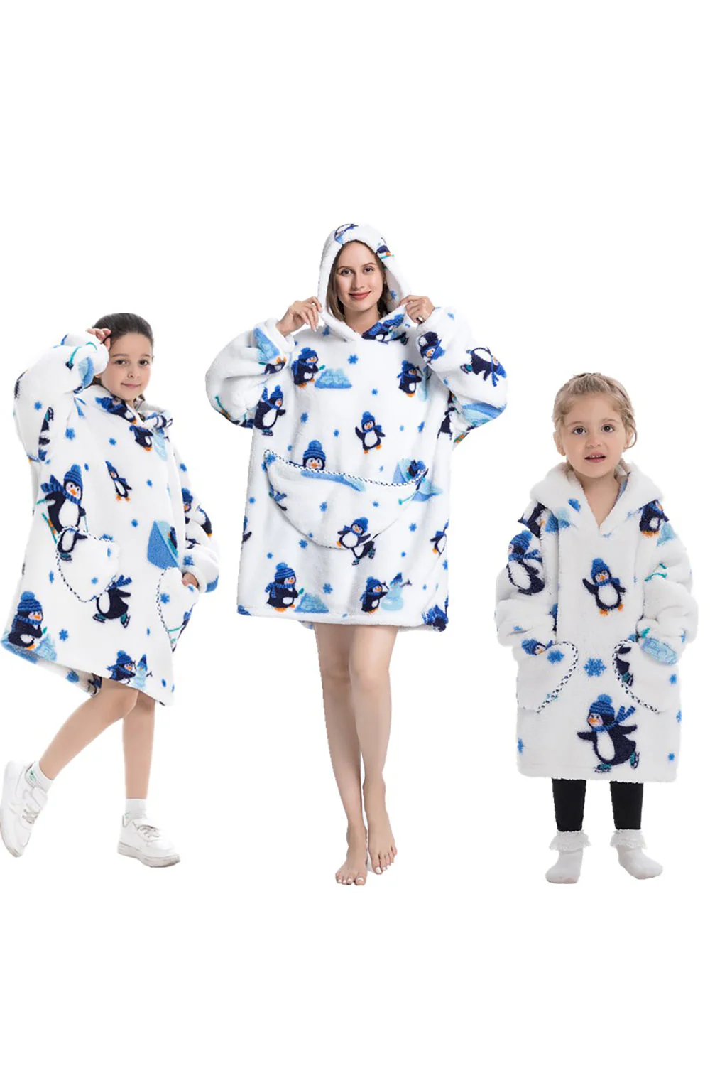 Czarna Truskawkowa Rodzina Dopasowana Flanelowa Oversize Bluza Z Kapturem Z Kapturem - Image 4