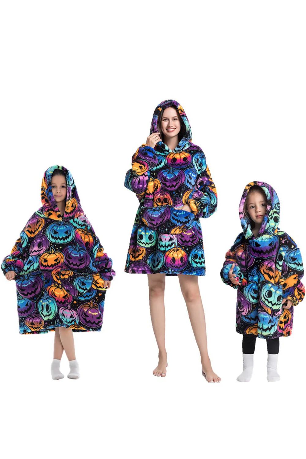 Czarna Truskawkowa Rodzina Dopasowana Flanelowa Oversize Bluza Z Kapturem Z Kapturem - Image 6