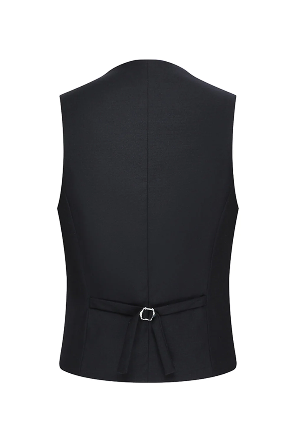 Czarne 3-częściowe męskie garnitury ślubne z klapami w kształcie szpiku slim fit - Image 6