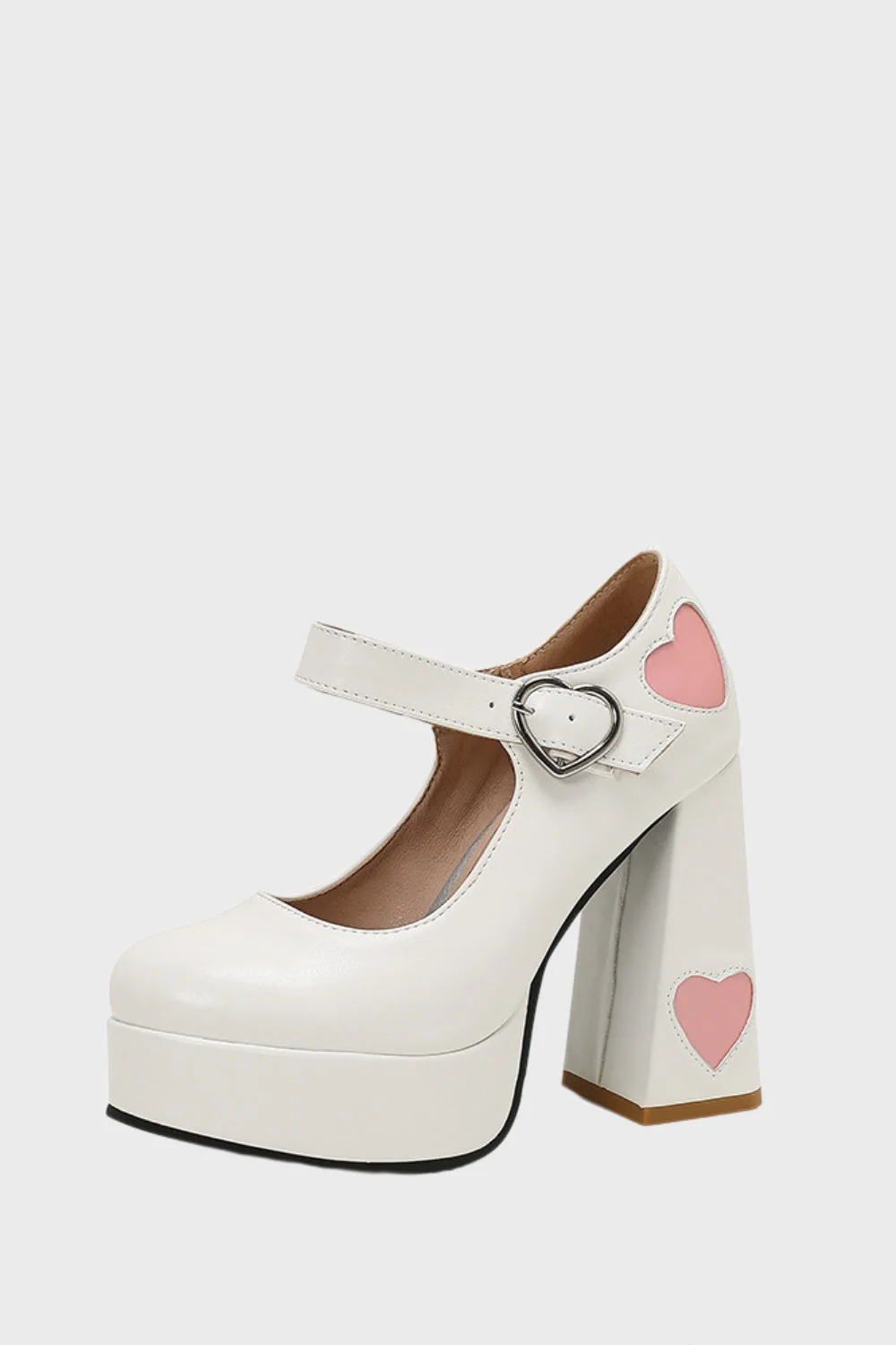 Czarne buty na platformie ze skóry PU na obcasie Mary Jean - Image 5