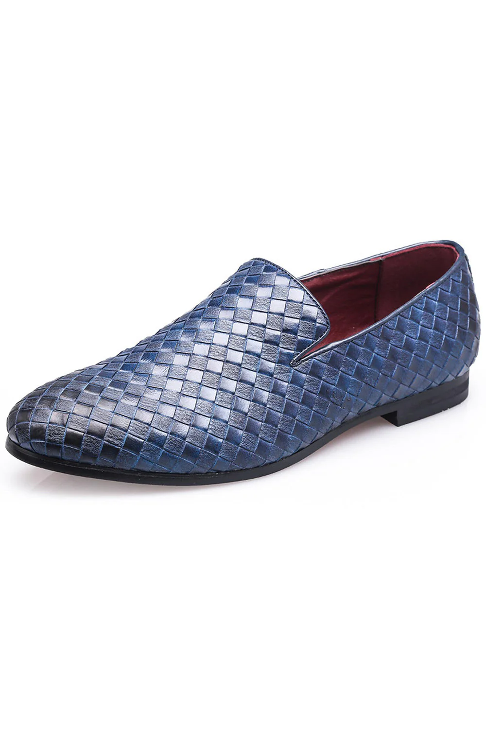 Czarne, casualowe skórzane męskie buty typu slip-on - Image 7