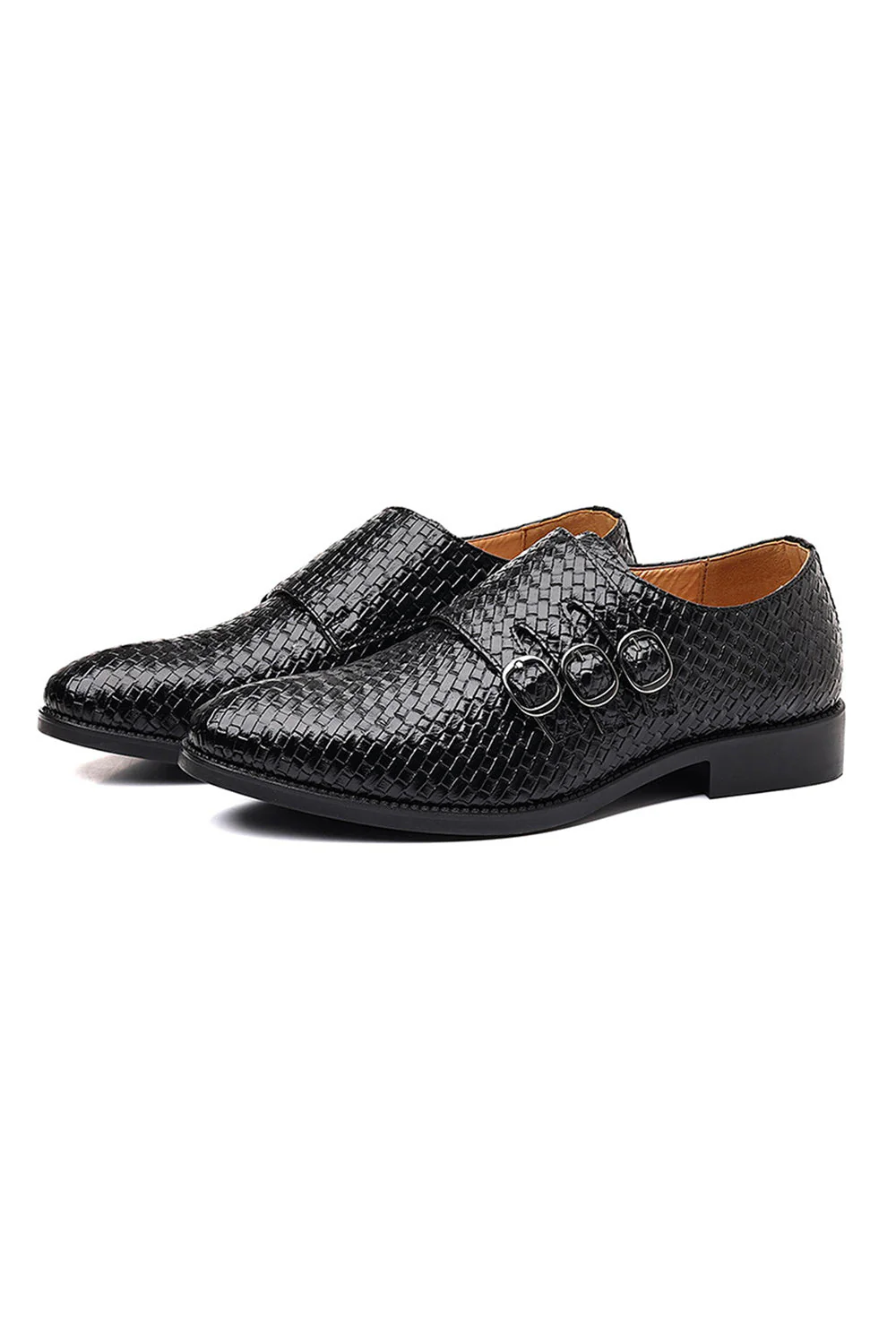 Czarne skórzane buty imprezowe dla mężczyzn - Image 3