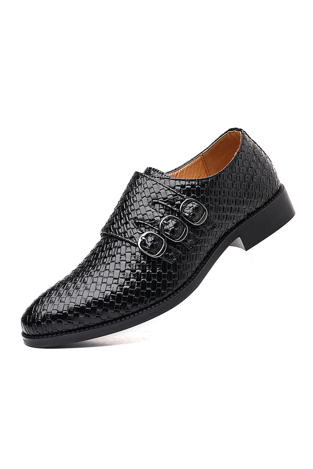 Czarne skórzane buty imprezowe dla mężczyzn - Image 5