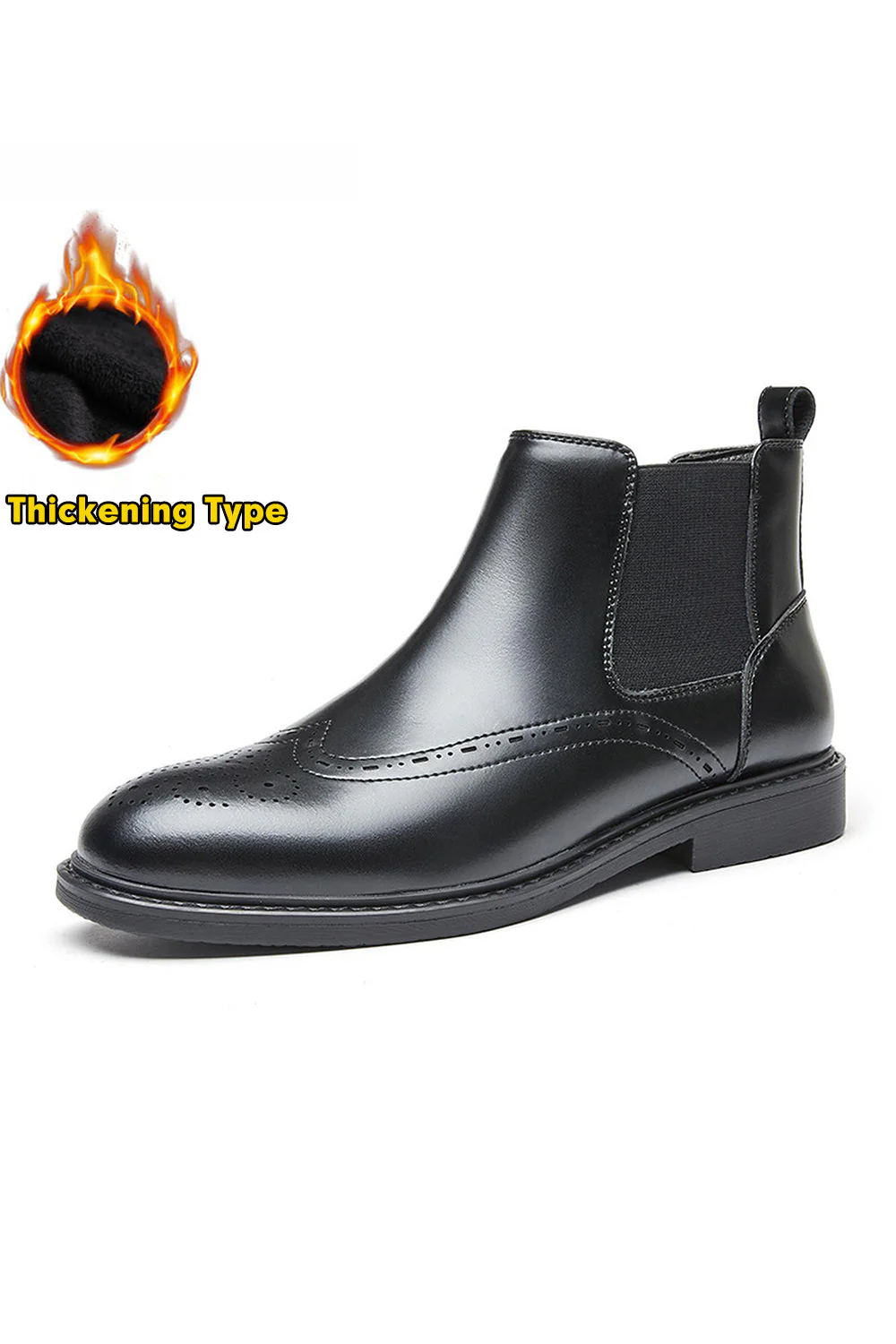 Czarne, skórzane męskie buty casualowe z wysokim dachem - Image 10