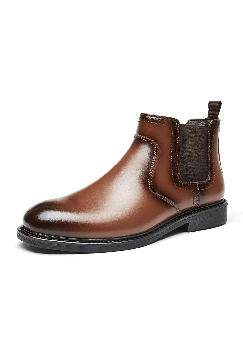 Czarne, skórzane męskie buty casualowe z wysokim dachem - Image 9